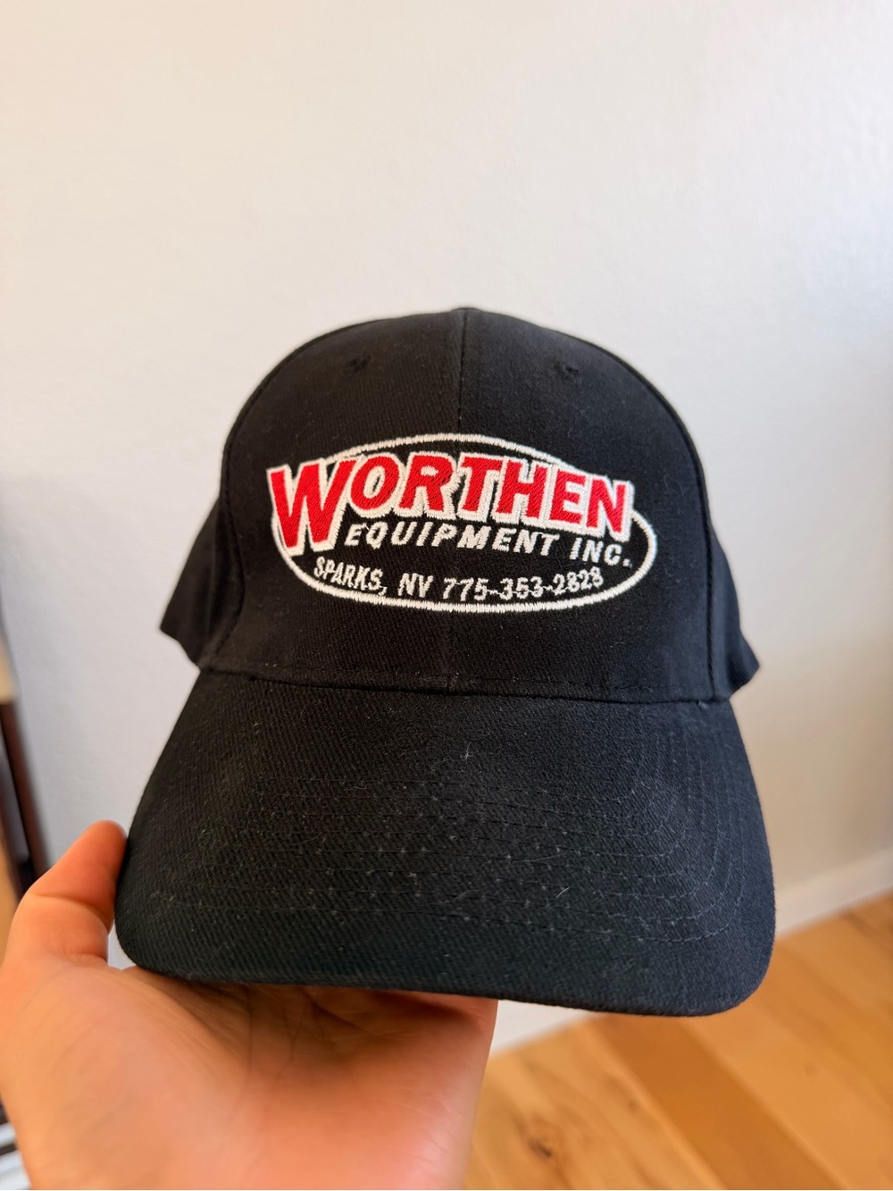 Worthen Equipment Sparks NV Auto Workwear Black Cap Hat Mens